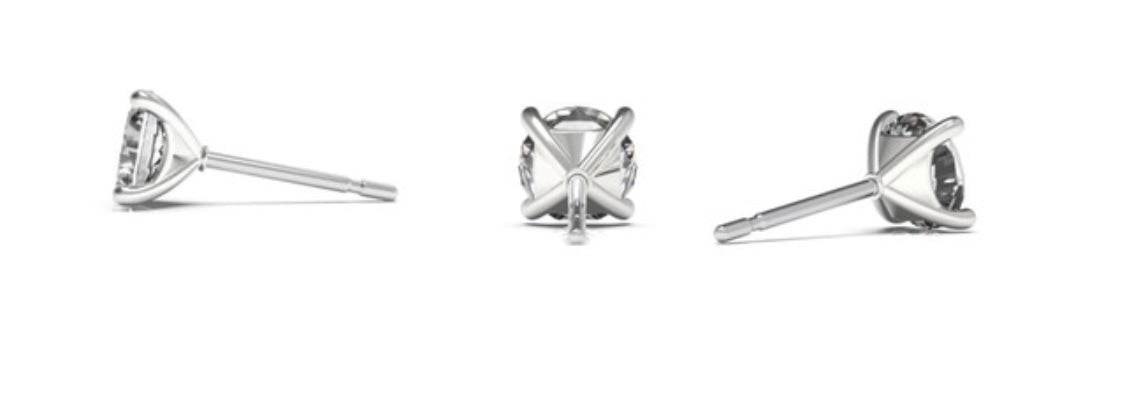LAB DIA 4PRONG EARRING(0.5ct-1.5ct)