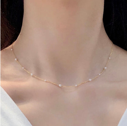 SWAROVSKI PEARL CHAIN NECKLACE